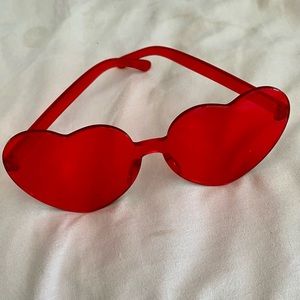 taylor swift harry styles inspired red heart sunglasses